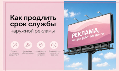 Как продлить срок службы наружной рекламы в  Кузнецке